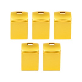SIMAIOU Tiny Thumb Drives Ultra Mini USB Flash Drive Small Size Metal USB Memory Stick for Storage and Backup (Golden 5 Packs, 16, GB)