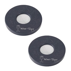 Wine Tapa Wine Glass Cover: Keep Bugs Out, Washable, Plastic, Outdoor, Drink Lid Marker for Glasses, Cans, Cups, Stemless Drinkware (Graphite)