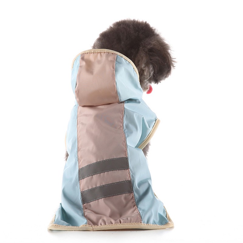 Dog Raincoat Waterproof Adjustable Lightweight Pet Rain Jacket with Safety