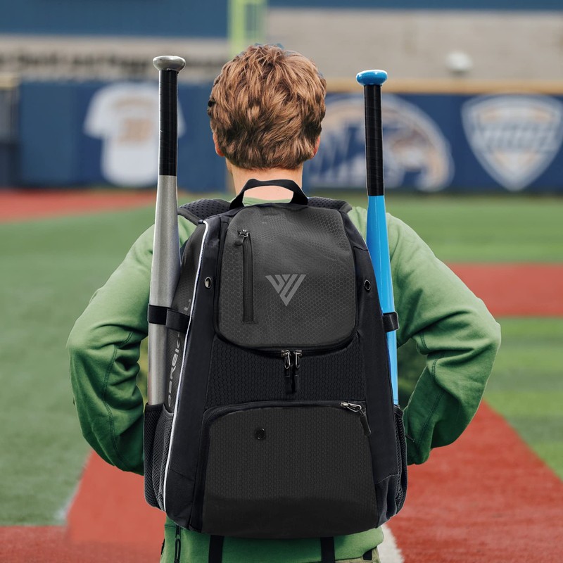 DAREKUKU Youth Baseball Backpack, Softball Bags for Boys and Adults