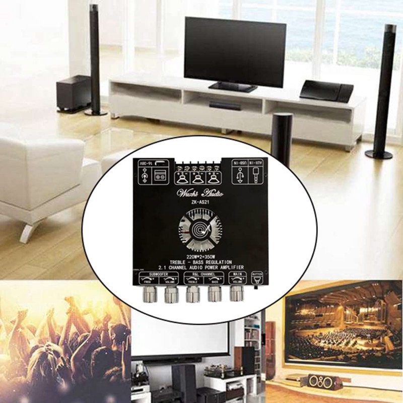 -AS21 Digital Bluetooth Audio Amplifier Board Subwoofer 220Wx2+350W 2.1Channel TPA3255