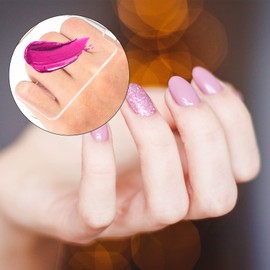 Outanaya 2pcs Transparent Acrylic Nail Art Mixing Palette for Makeup Foundation Comfortable Handheld Design Lightweight and Portable for Blending and Matching