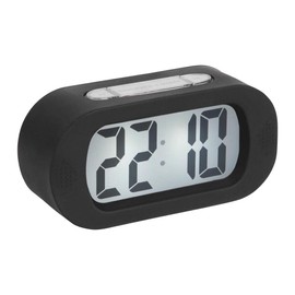 Karlsson - Uhr, Wecker Gummy - Silikon - schwarz - H7 x B14 x T5 cm