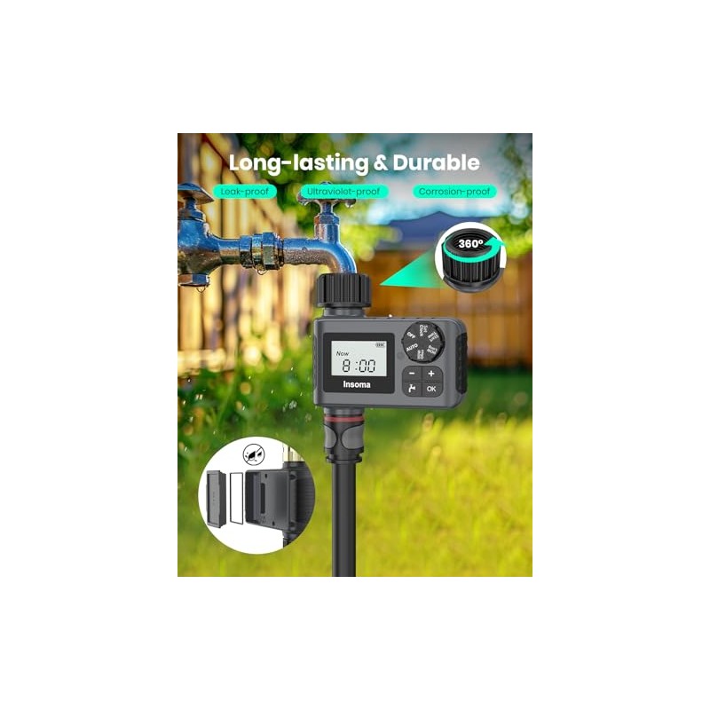 Programmable Garden Hose Faucet Timer with Rain Delay