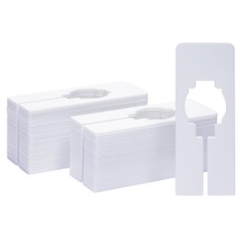 60 Pack Plastic Closet Dividers for Hanging Clothes, Blank White Tags for Department Stores, Clothing Rack Size Separator Hangers for Boutiques, Warehouses (2 x 5 in)