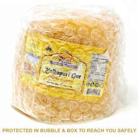 Rani Kolhapuri Gur (Jaggery) 1kg (2.2lbs) ~ Indian Unrefined Raw Cane Sugar, No Color added, Gluten Friendly | Vegan | NON-GMO | No Salt or fillers