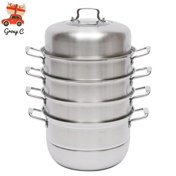 SENDERPICK Stainless Steel 5 Tier Pot Steaming Food Steamer Cooking
