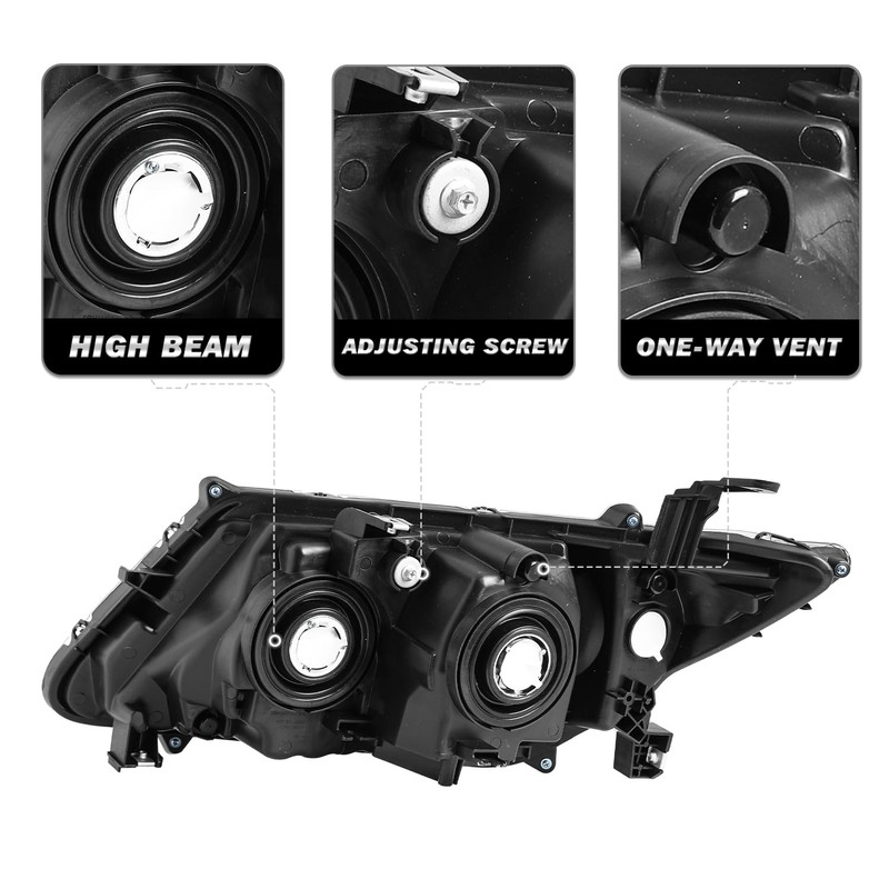 SOCKIR Headlight Assembly Fit 2011-2017 Honda Odyssey OE Style Headlights