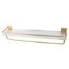 50cm Shower Caddy Wall Mount Shelf with Towel Hanger Acrylic