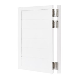 Cafe Door Swinging Pine Wood Saloon Half Door for Kitchen Partition Doorways Bar, Low Noise Dutch Door with Hinges (White, 23.6x35.4in)