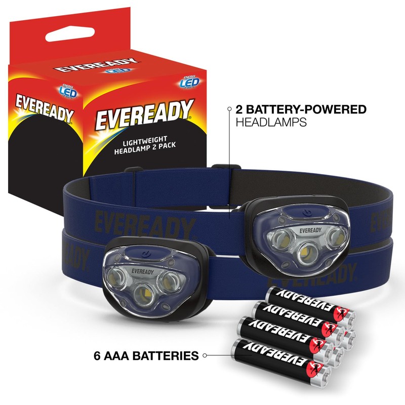 Eveready LED Headlamp, 200 Lumen, IPX4 Water Resistant, Durable Indoor
