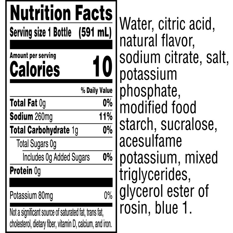 Gatorade Thirst Quencher Zero Sugar Sports Drink, Cool Blue, 20oz