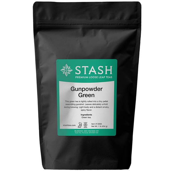 Stash Tea Gunpowder Green Loose Leaf Tea, 16 Ounce Pouch