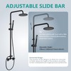 Aolemi Outdoor Shower Kit,8 Inch Rain Head and Handheld,Matte Black