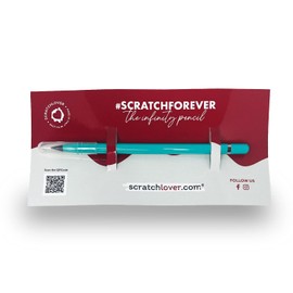 The Infinity Pencil - Perpetual Tip Pencil up to 20,000 m Writing - for Writing and Drawing, 200 Regular HB Pencils (Turquoise)