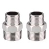 2PCS 304 Shower Hose Connectors Male to Female Threaded Connector