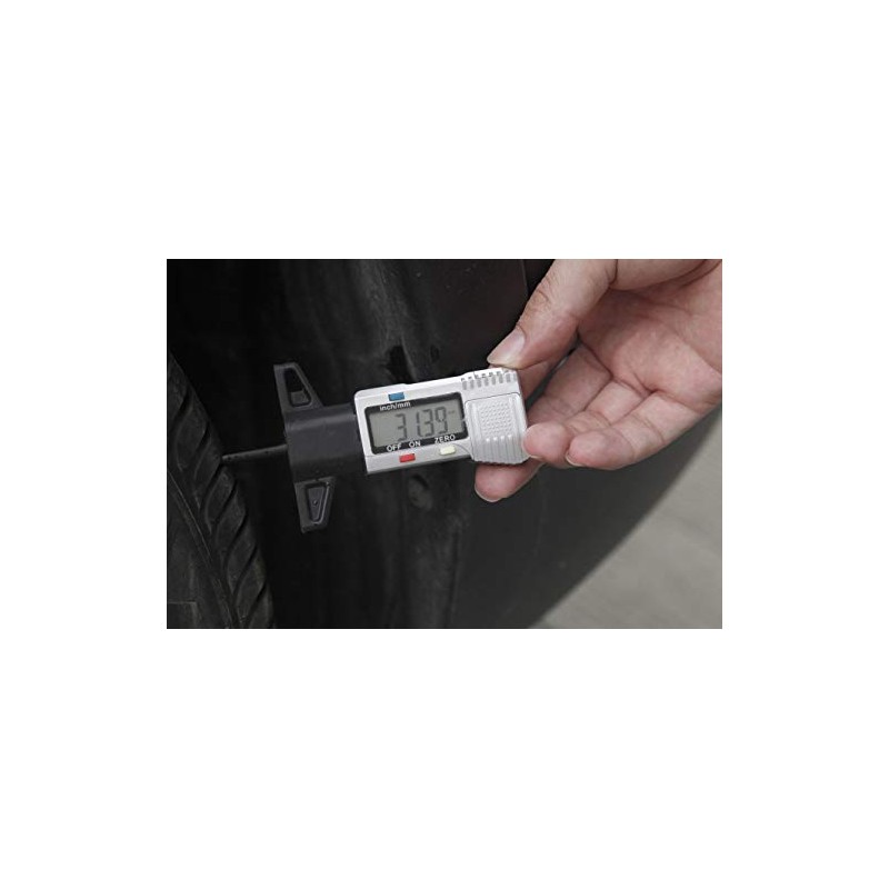 Streetwize - Digital Tyre Thread Depth Gauge - LCD Display,