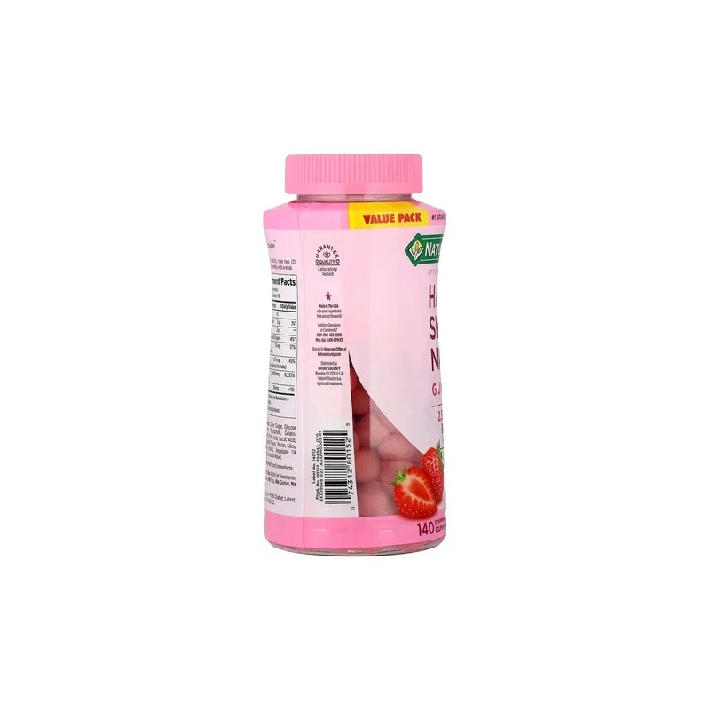 Hair Skin And Nails 140 Gomitas 2500 Biotina Sabor Frutilla