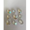 12MM GLASS CRYSTAL AB HEART PENDANT *BEAUTIFUL* (72 PCS)
