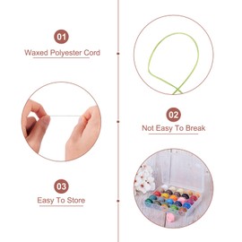 Craftdady - Cuerdas de poliéster encerado de 273 yardas, 0,55 mm, colores mezclados para hacer pulseras trenzadas de macramé, joyería