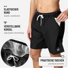 Ladeheid LA40-129 men's swimming trunks, beach shorts - black, size: