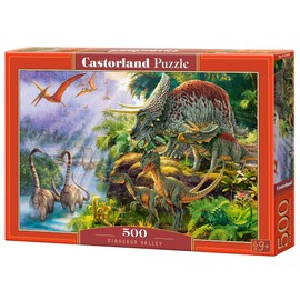 CASTORLAND 500 Piece Jigsaw Puzzle, Dinosaur Valley, Prehistoric Scenery, Dinosaur Puzzle, Prehistoric Animal, Adult Puzzles, Castorland B-53643