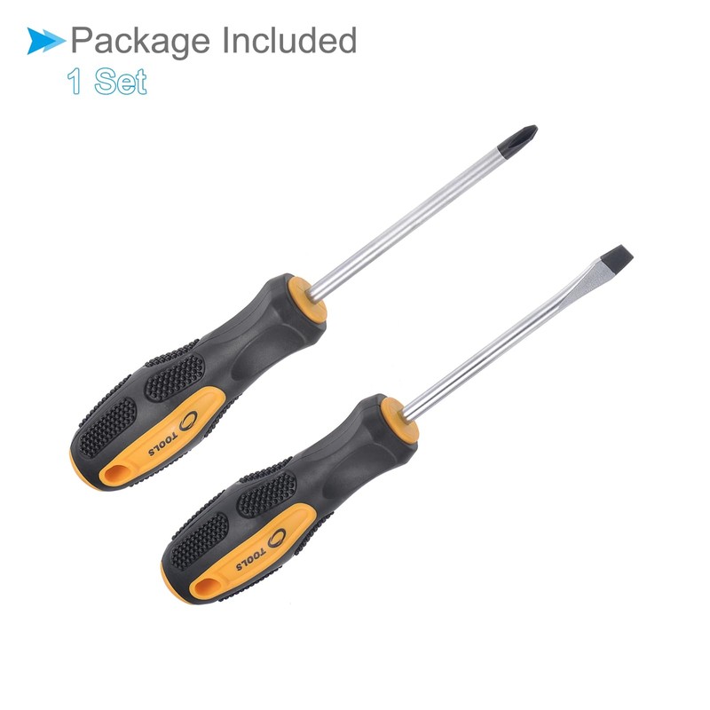 CoCud Magnetic Screwdriver Set, PH2 Phillips 7mm Slotted 4" Shaft,