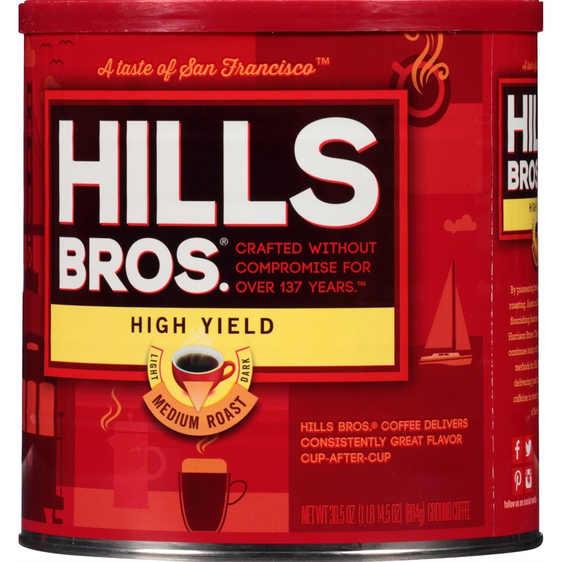 Hills Bros. High Yield Ground Coffee – Premium Arabica Coffee