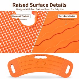 Compact Transfer Board with Slide Sheet, 27" Curved Sliding Board for Wheelchair to Bed, Chair and Car Transfers, Non-Slip Mobility Aid for Elderly & Caregivers, Orange