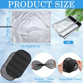 Datanly 2 Pcs Baby Car Seat Sun Shade Cover Infant Car Seats Heat Protector with 2 Car Window Sun Shades UV Protection Toddler Car Seat Cover Keep Toddler Baby Seat at a Cool Temperature for Travel