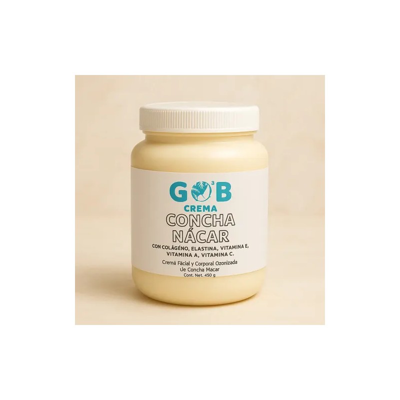 Gob crema ozonizada con concha nácar 450 g aclara e