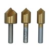 3pc HSS Countersinking Drill Bit Bore Set Tapered Drills TE120