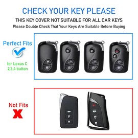 for Lexus Key Fob Cover, Premium Aluminum and Leather Protective Case