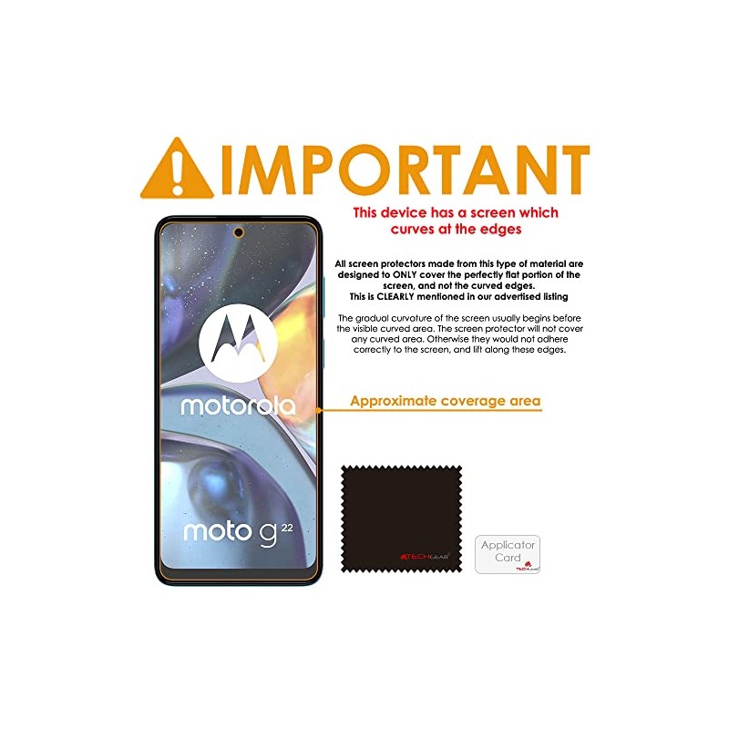 TECHGEAR [3 Pack] Screen Protectors Compatible for Motorola Moto G22,