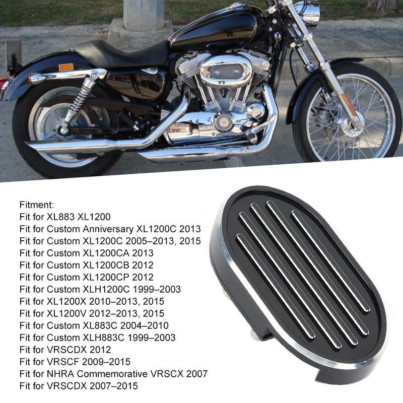 Stripe Style Brake Pedal Pad Motorcycle Footpeg Cover Accessory Fits