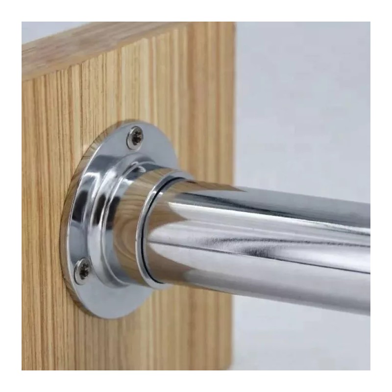 HERRAJES GA Brida Cromada Para Tubo Redondo De Closet 2