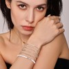 Joykee Bracelets for Women Trendy,14K Real Gold Plated Dainty Stackable