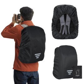 AiQInu Copri Zaino per Pioggia, Parapioggia Zaino Impermeabile con Strisce Riflettenti, Antipolvere, Resistente alle Abrasioni, Durevole, per Escursionismo, Campeggio, Turismo, Ciclismo M（30L-40L）