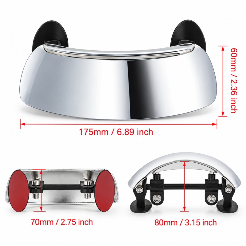 180° Wide-Angle Motorcycle Rearview Mirror for Blind Spot Visibility –