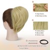 BARSDAR Hair Bun Ponytail Extension, Straight Synthetic Hairpiece Fully Short