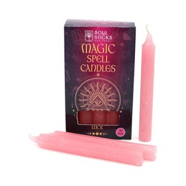 Soul Sticks Luck 4' Magic Spell Chime Taper Candles, 20 pcs - Ideal for Altar, Rituals, Ceremonies, Meditation Purple Candle for Witchcraft Supplies, Wiccan Supplies, Candles Clearance