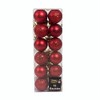 12 x 3cm Mini Christmas Baubles - RED - Assorted