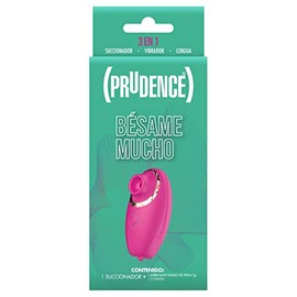 Prudence Bsame Mucho, Succionador, Lengua y Vibrador, 3 en 1, un condn gratis y sobre lubricante 5 gr                                                 