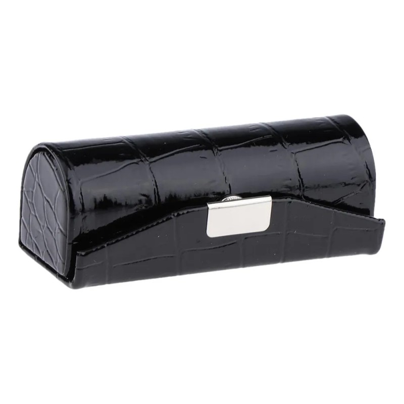 2x Estuche De Lápiz Labial Individual De Negro Y Naranja