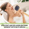 Bath Brush with Long Bamboo Handle, Soft Bristles (21.65 inch)
