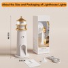 Aohcae Lighthouse Decoration, LED Moonlight Projector Lamp with Remote Control,