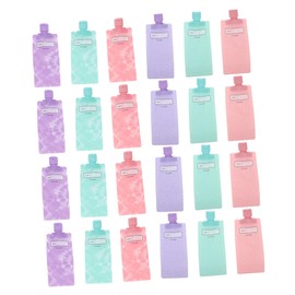 Hohopeti 24pcs Travel Lotion Squeeze Pouches Lightweight Portable Plastic Toiletries Bags with Frosted Texture and Flip Cap Spout for Shampoo and Cosmetic Dispensing Compact for Air Travel