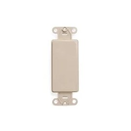 Leviton 80414-I QuickPort Decora Multimedia Blank Insert, Ivory, Nylon