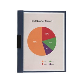 Staples 919873 Slide Locking Report Covers Letter Blue 5/Pack (20593)