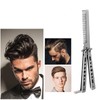 2Pack Folding Comb Unique Metal Training Butterfly Comb for Beard